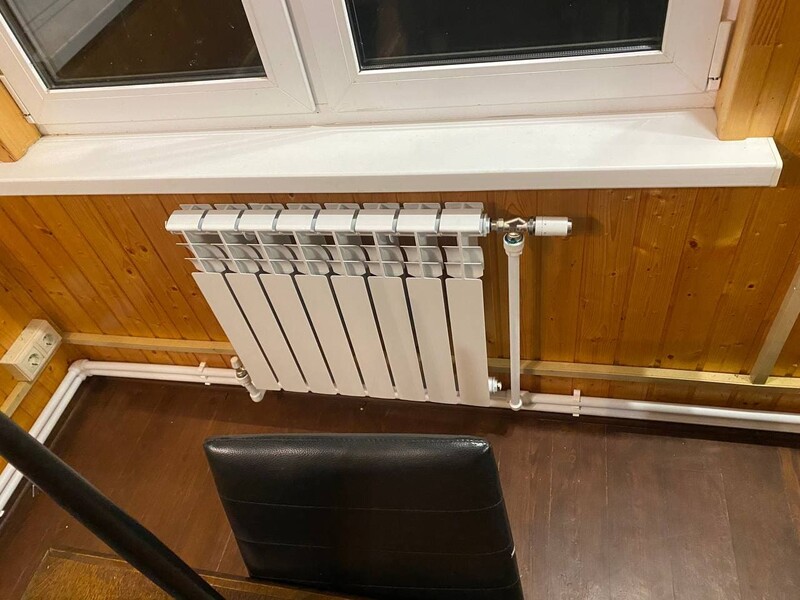 Отопление от газгольдера в Венёве под ключ - алюминиевые радиаторы