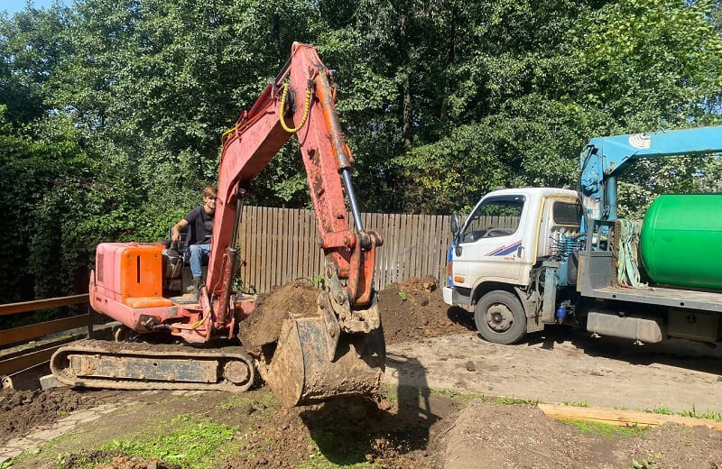 Монтаж газгольдера Спецгаз 6600 л в Венёве под ключ для частного дома