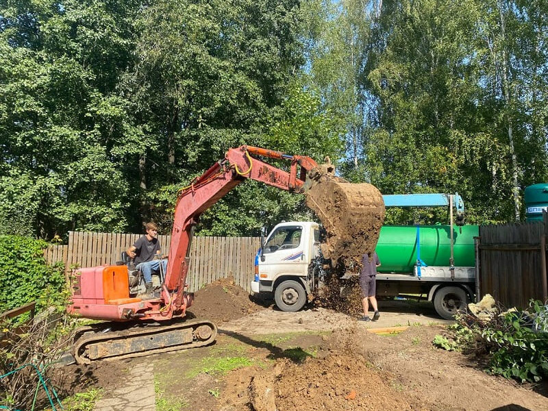 Монтаж газгольдера Спецгаз 6600 л в Венёве под ключ с земляными работами